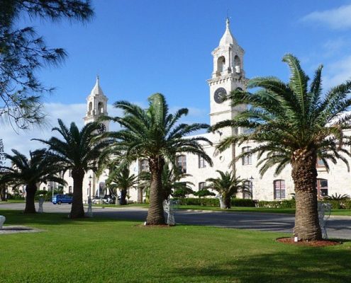 Historic shopping mall in Bermuda Dockyard