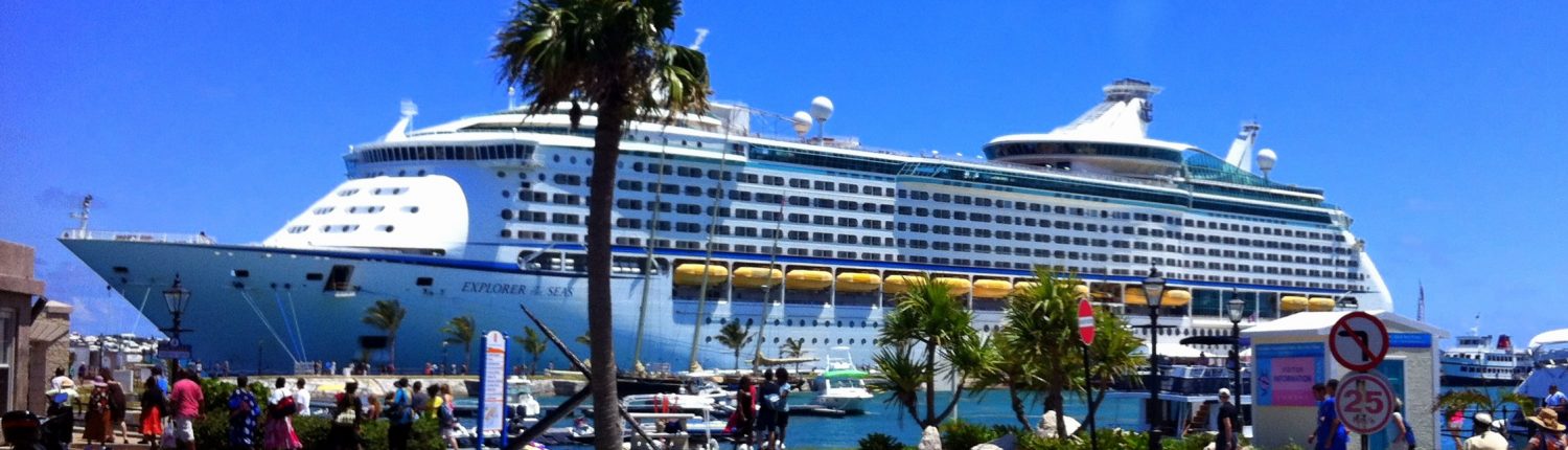 Cruise ship parked at Kings Wharf in Bermuda Royal Naval Dockyard