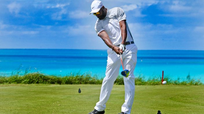 Jerry Rice golfing at Port Royal in Bermuda